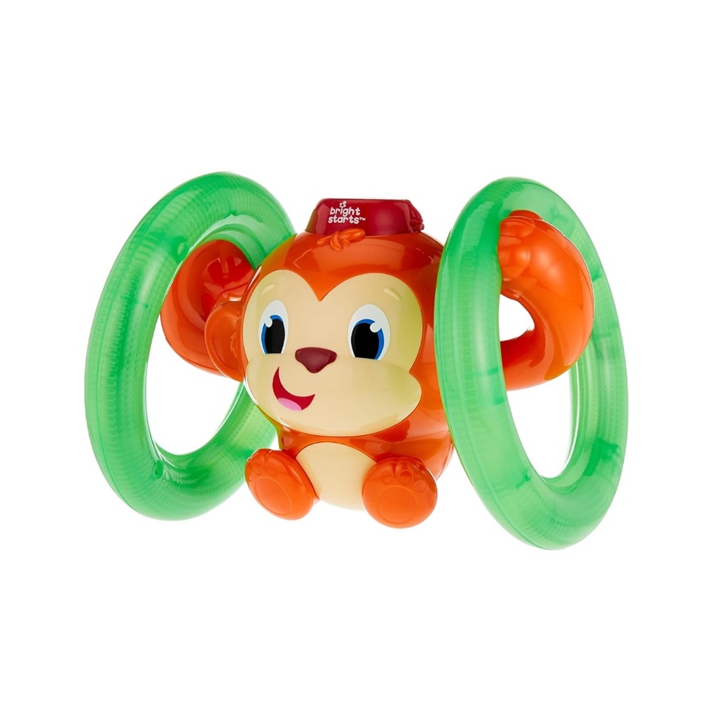 🆕 Brights Starts Vibrant Orange and Green Monkey Learning Toy nwt